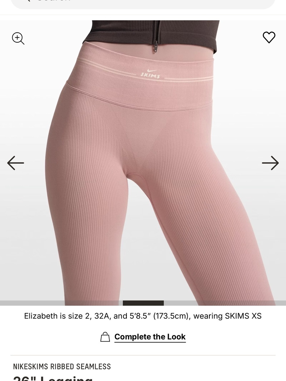 SKIMS Ribbed Seamless Leggings in Dusty Rose